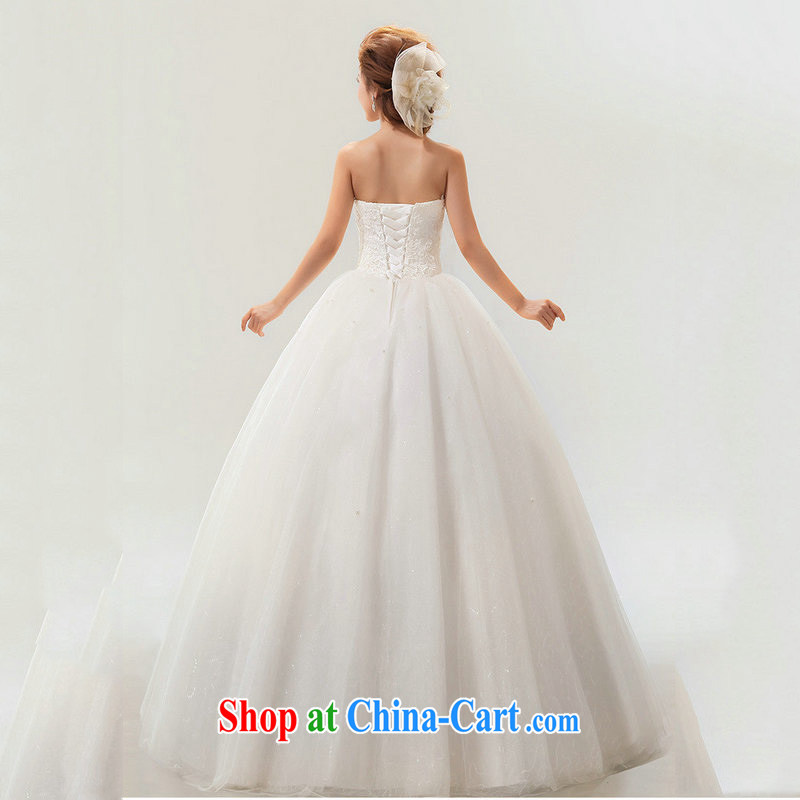 There are optimized color Kingfisher Korean sweet bow-tie lace bridal wedding dresses XS 5234 white XXL