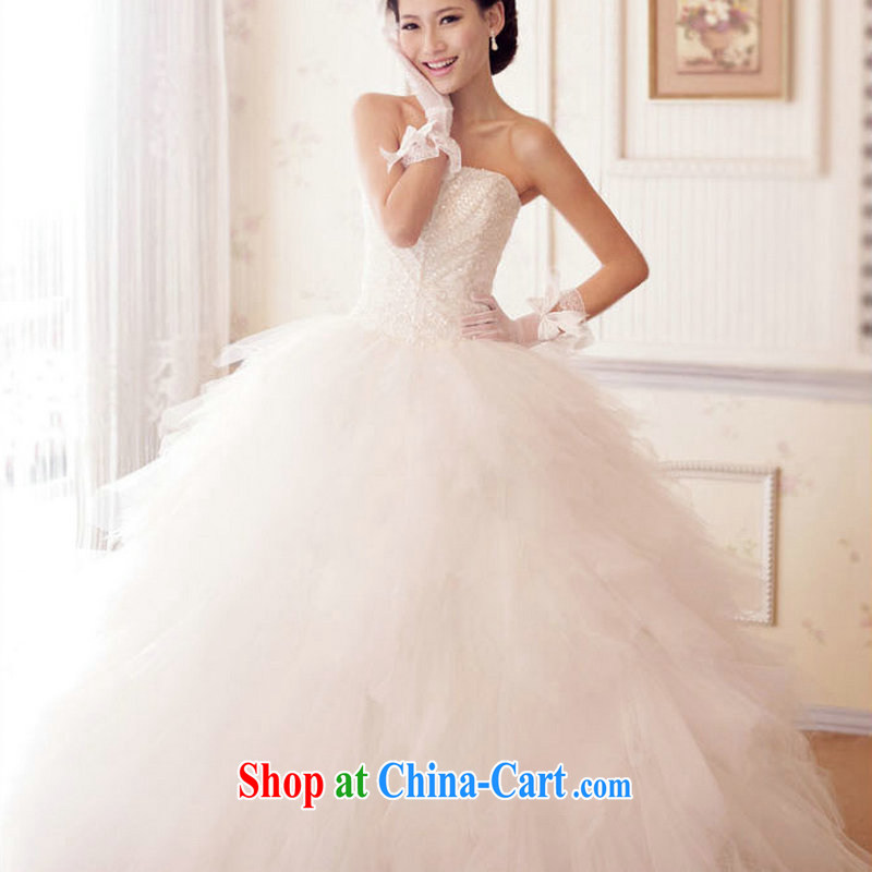 There are optimized color Kingfisher Korean-style Princess graphics thin wedding wiped his chest large shaggy skirt with Korean wedding XS 5226 white XXL, yet also optimize their swords into plowshares, and shopping on the Internet