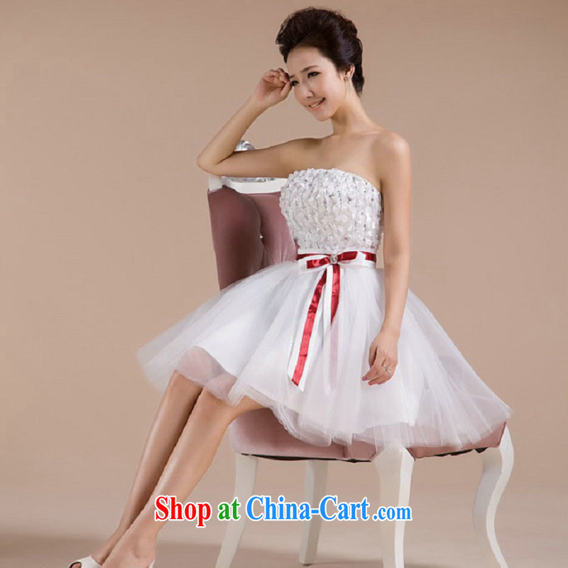 Taiwan's new dress and bare-chest sweet, with graceful and elegant small dress XS 2277 white XXL, it's a, shopping on the Internet