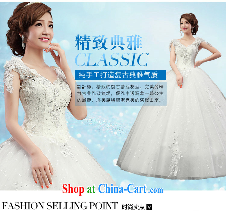 There is embroidery wedding dresses 2015 spring and summer new bride wedding dress a field package double-shoulder lace V for Korean-style with wedding dress white XXL pictures, price, brand platters! Elections are good character, the national distribution, so why buy now enjoy more preferential! Health