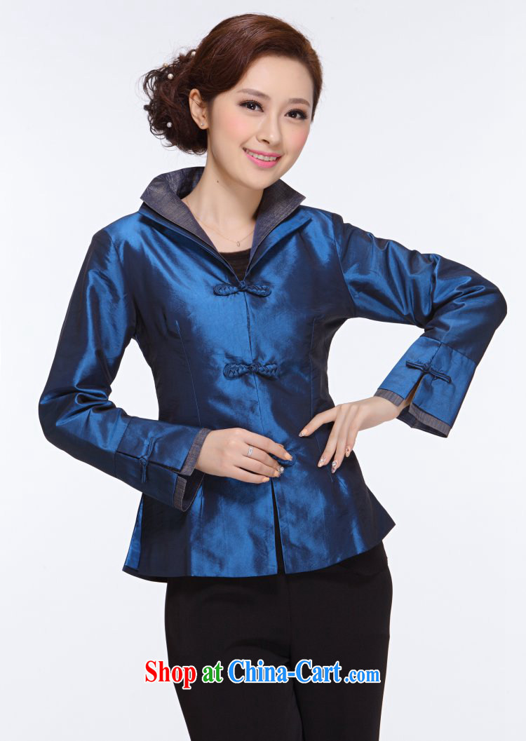 Chinese, Autumn 2013 with new, older MOM beauty Chinese Tang fitted T-shirt ladies 002 blue 3 XL pictures, price, brand platters! Elections are good character, the national distribution, so why buy now enjoy more preferential! Health