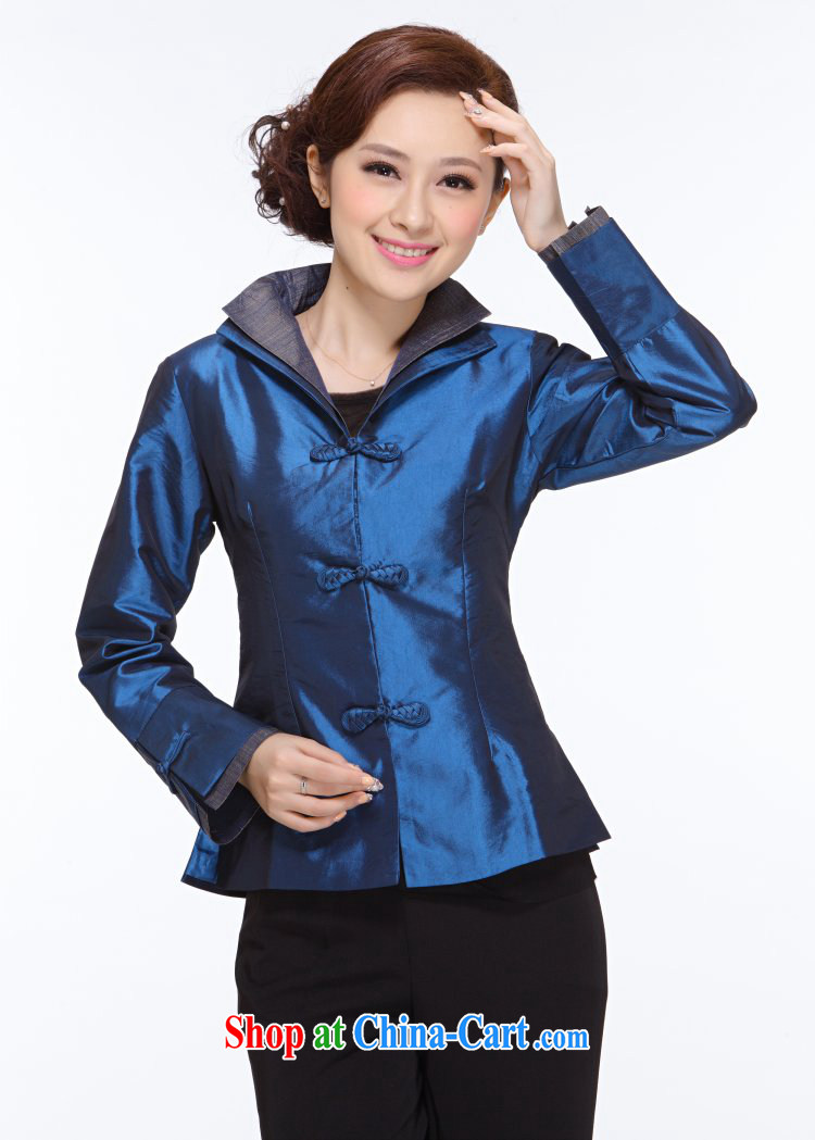 Chinese, Autumn 2013 with new, older MOM beauty Chinese Tang fitted T-shirt ladies 002 blue 3 XL pictures, price, brand platters! Elections are good character, the national distribution, so why buy now enjoy more preferential! Health