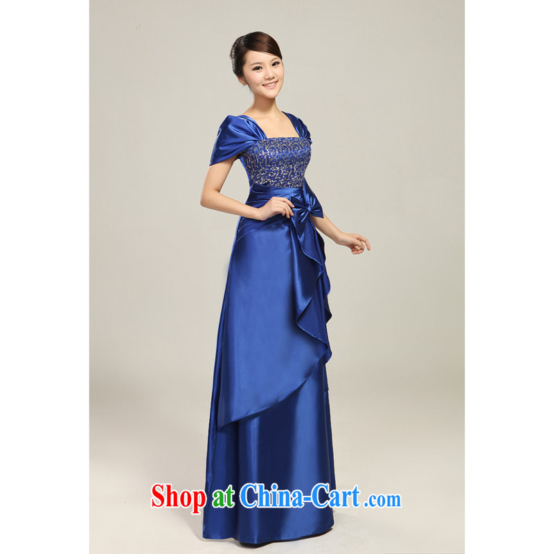 Special offers boutique dress royal blue shoulder bag, choral Service Long Service Performance costume custom dark blue XXXL, her spirit (Yanling), shopping on the Internet