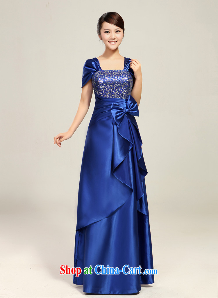Special boutique dress royal blue shoulder bag, choral Service Long Service Performance costume custom dark blue XXXL pictures, price, brand platters! Elections are good character, the national distribution, so why buy now enjoy more preferential! Health