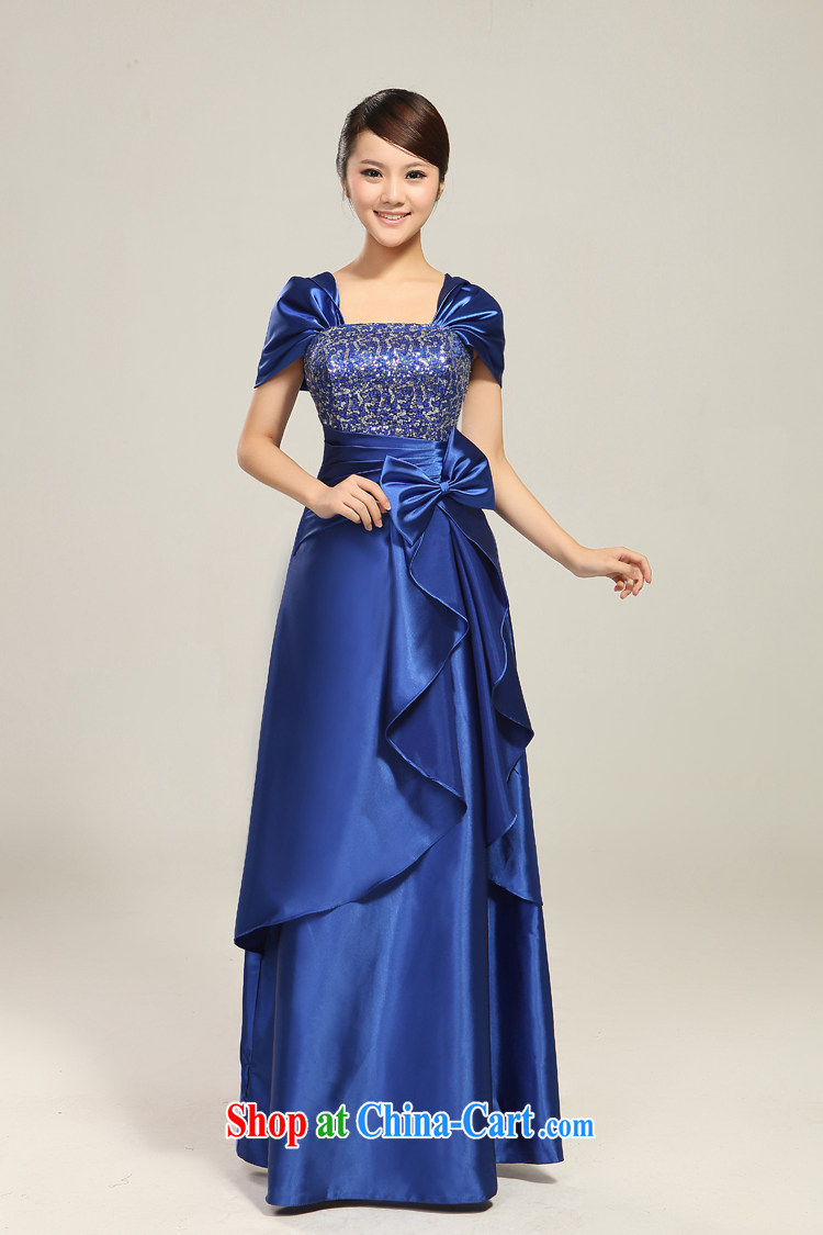 Special boutique dress royal blue shoulder bag, choral Service Long Service Performance costume custom dark blue XXXL pictures, price, brand platters! Elections are good character, the national distribution, so why buy now enjoy more preferential! Health