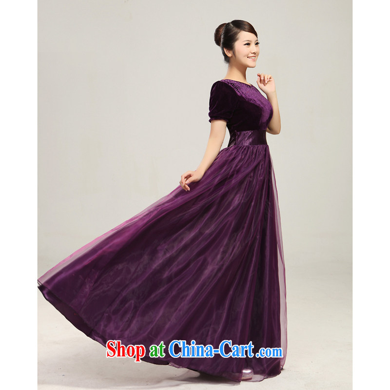 2013 new BMW blue wooden drill chorus fashion stage serving large long skirt choir uniforms custom purple custom, her spirit (Yanling), online shopping