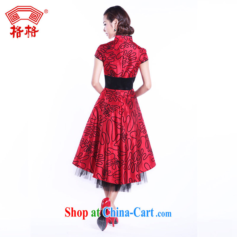 Princess winter genuine lace bottom is new, 2013 marriage toast lint-free flower wedding bride's improved red cheongsam red L, giggling, shopping on the Internet