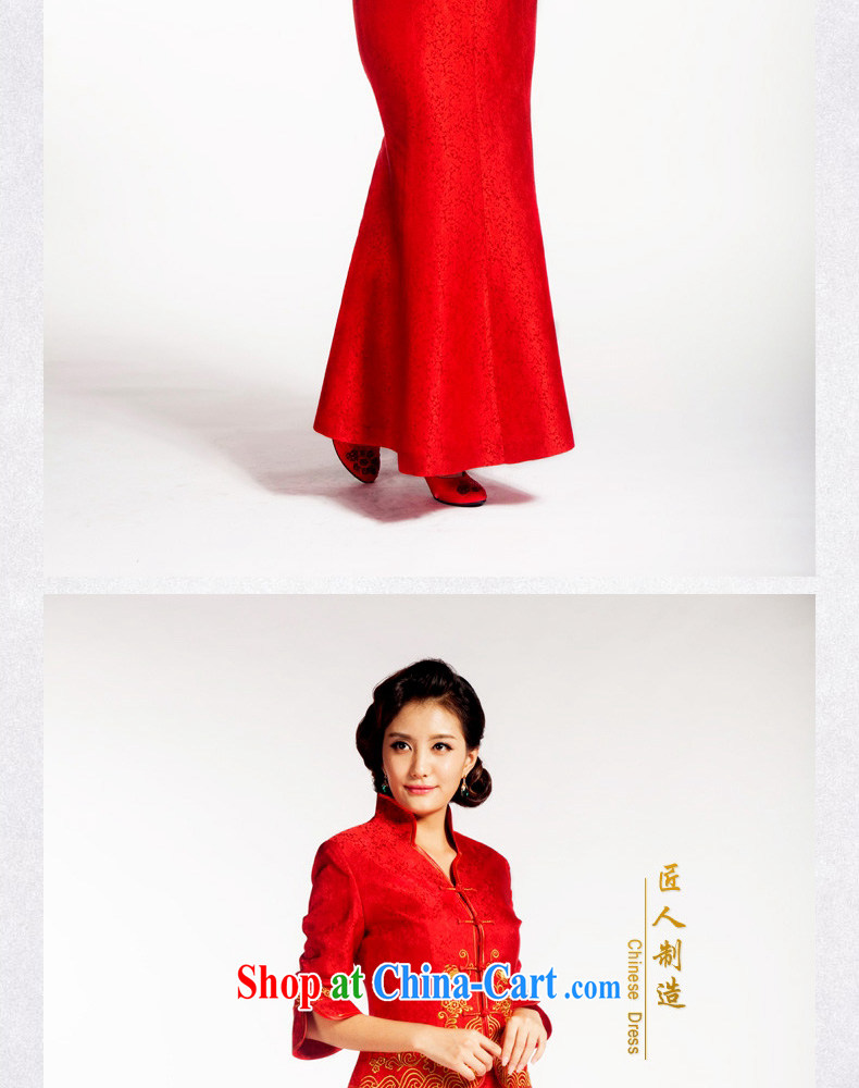 Princess cheongsam Chinese traditional wedding Montreal wedding flower embroidery really sauna silk bridal upscale dress red 3XL pictures, price, brand platters! Elections are good character, the national distribution, so why buy now enjoy more preferential! Health