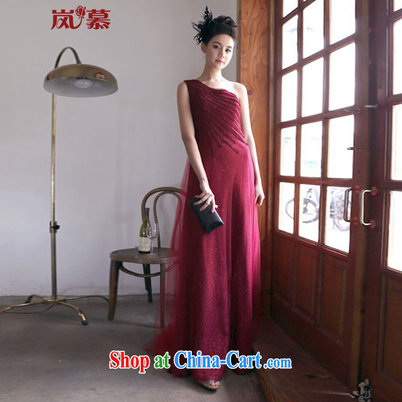LAURELMARY sponsors OF NEW PROMOTIONS, a single shoulder dress bride's new night ceremony toast clothing stylish reception at night clothing such as the color to size