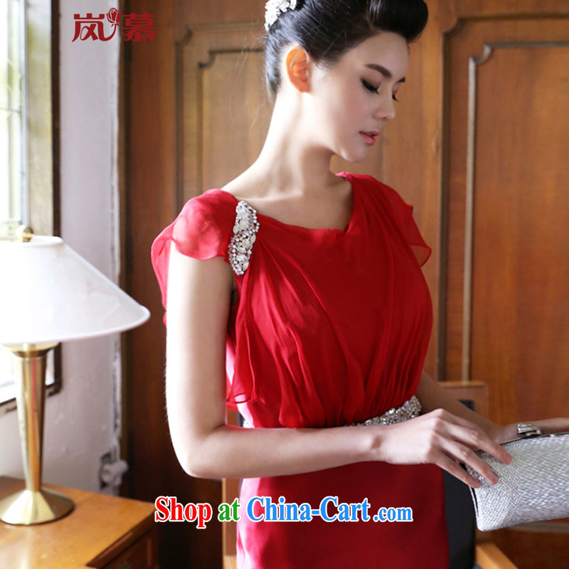 LAURELMARY sponsors the new dual-shoulder the shoulder pin Pearl bride dress new dress classy and stylish performances at night clothing such as the red. Size, sponsors, and, shopping on the Internet