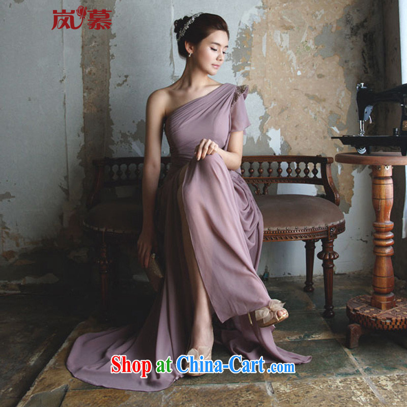 LAURELMARY sponsors the new Manual to hem the shoulder Evening Dress beauty fall long skirt dress atmospheric concert dress, such as the color to size, sponsors, and shopping on the Internet