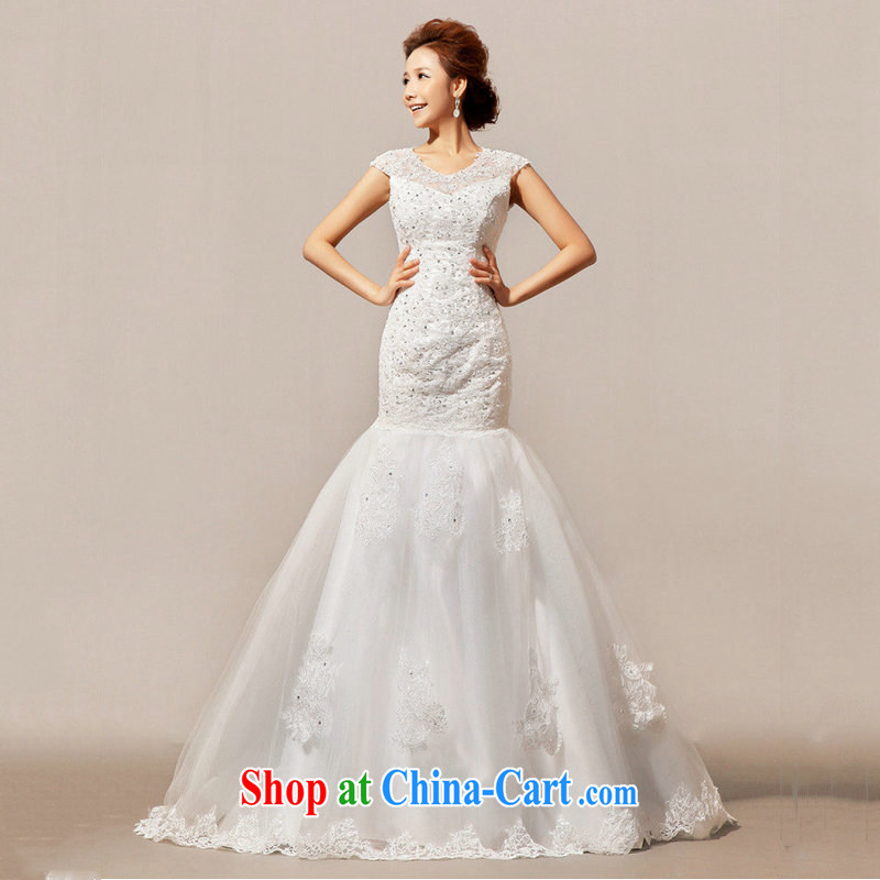 Optimize Hung-wedding dresses new 2014 luxury one shoulder lace-tail with Princess strap wedding XS 7018 m White S, optimization, and, shopping on the Internet