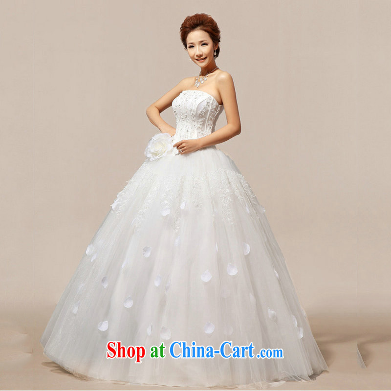 Optimize Philip Wong Yu-hong 2014 new spring and summer Korean wiped his chest strap with wood drill bridal wedding dresses XS 7037 m White XL, optimize, and shopping on the Internet
