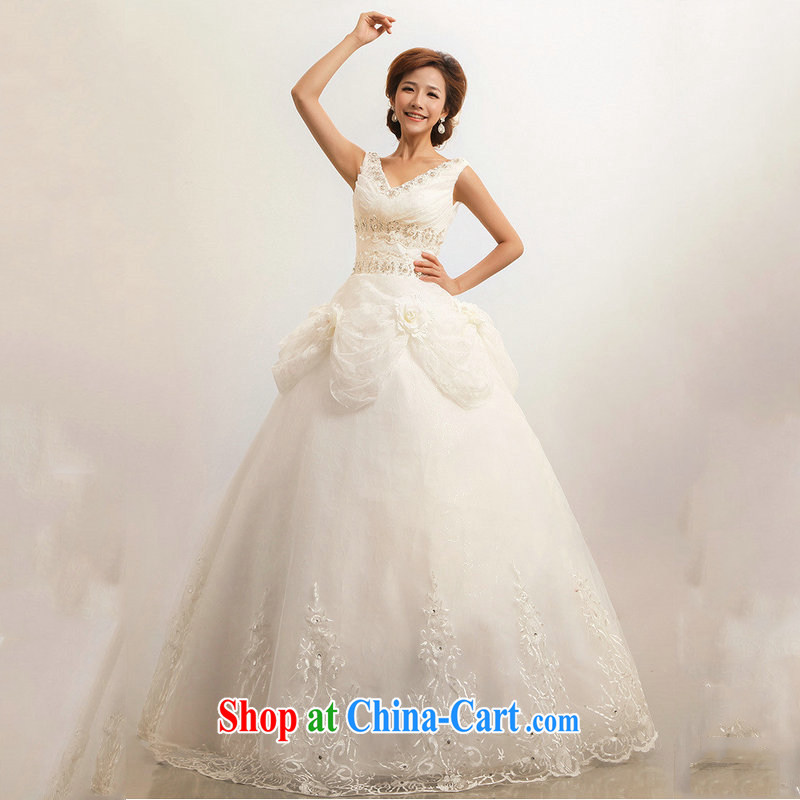 Optimize video wedding dresses 2015 new autumn and winter shoulders with a shoulder stylish graphics thin lace wedding white XS 7041 M white XXL, optimize, and shopping on the Internet