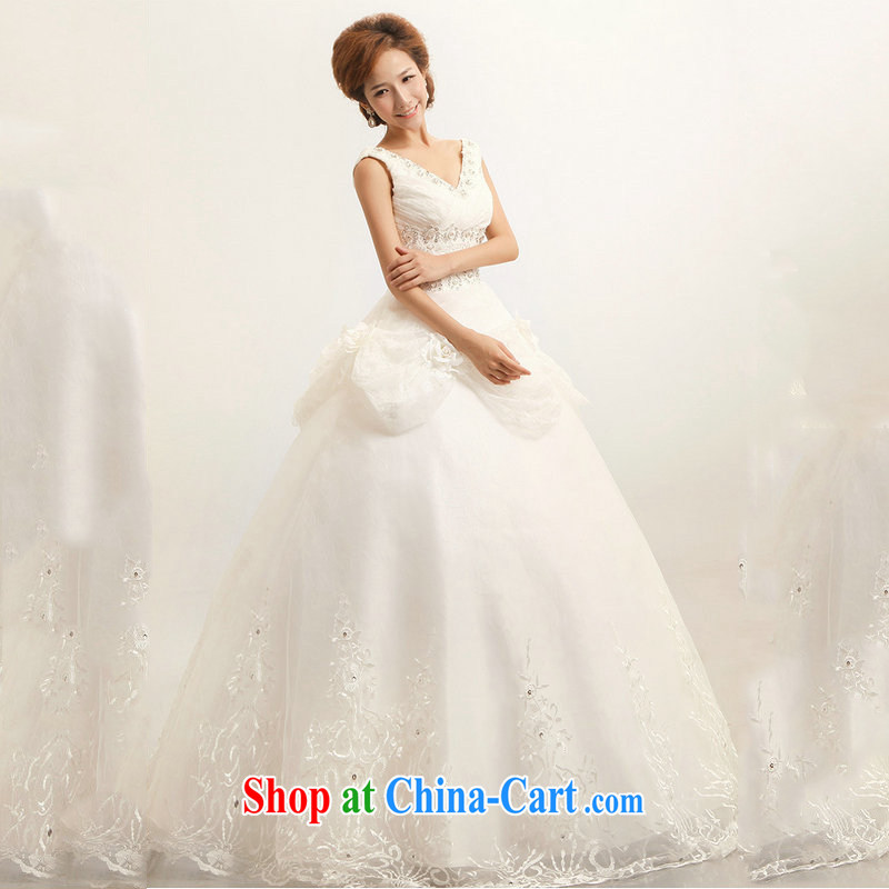Optimize video wedding dresses 2015 new autumn and winter shoulders with a shoulder stylish graphics thin lace wedding white XS 7041 M white XXL, optimize, and shopping on the Internet