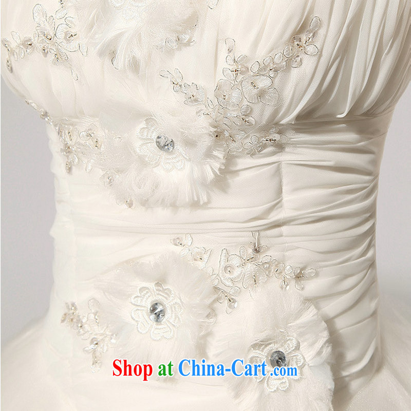 Optimize Hung-new single shoulder strap manually take Korean wedding dresses XS 7169 m White S, optimize, and shopping on the Internet