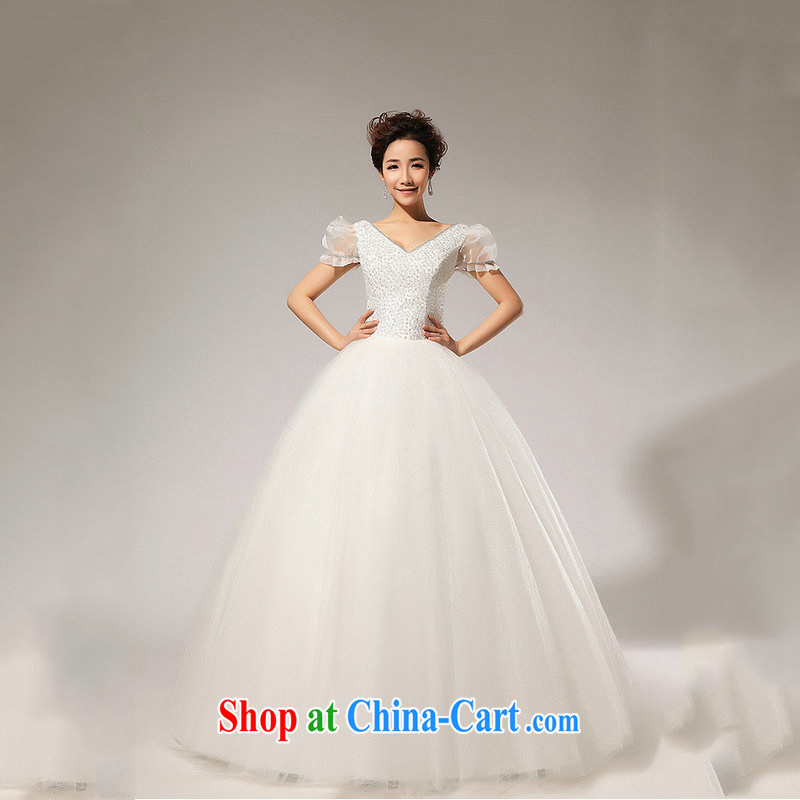 Optimize Hung-wedding dresses bubble cuff sweet Princess 2014 New with lace shaggy wedding XS 7156 m White XXL, optimize, and shopping on the Internet