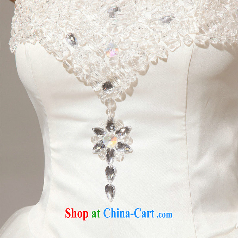 Optimize video Bridal Fashion wedding dresses bare chest graphics thin larger Korean lace Princess wedding XS 7164 m White XXL, optimize, and shopping on the Internet