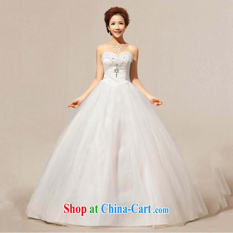 Optimize video Bridal Fashion wedding dresses bare chest graphics thin larger Korean lace Princess wedding XS 7164 m White XXL, optimize, and shopping on the Internet