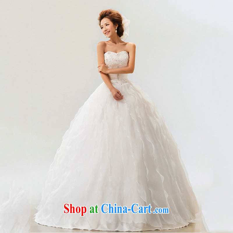 Optimize Hung-wedding dresses 2014 new lace straps Princess shaggy dress strap sweet marriages XS 7111 m White M, optimize, and shopping on the Internet