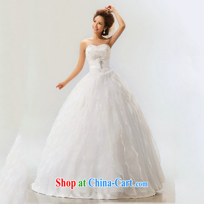 Optimize Hung-wedding dresses 2014 new lace straps Princess shaggy dress strap sweet marriages XS 7111 m White M, optimize, and shopping on the Internet