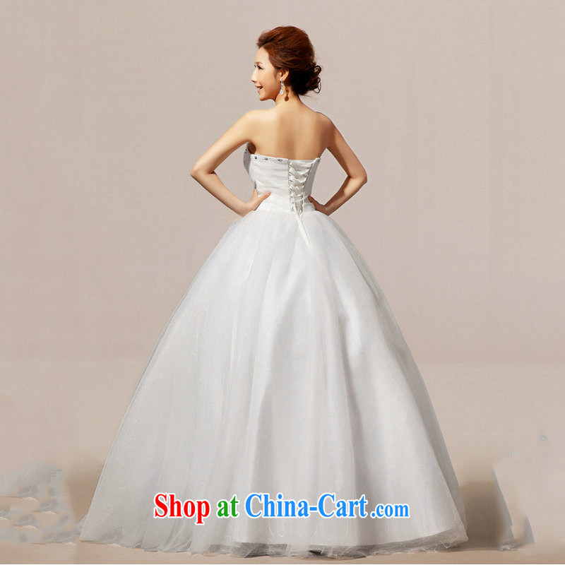 Optimize Hung-wedding dresses 2014 parquet drill Korean sweet Princess with bare chest spring wedding XS 7075 m White S, optimize, and shopping on the Internet