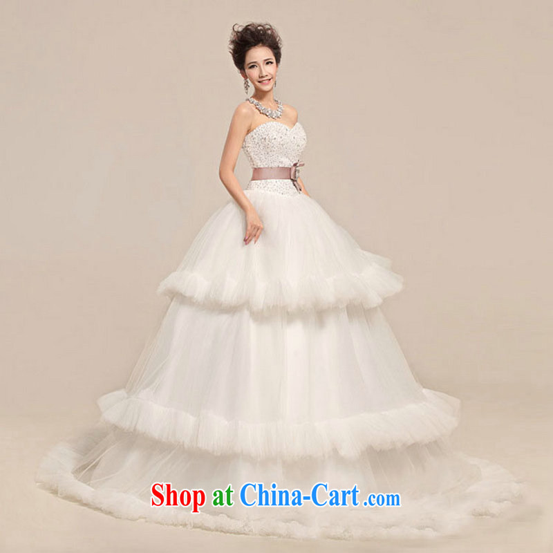 Optimize Philip Wong Yu-hong 2013 new heart Mary Magdalene flowers chest waist wave skirts wedding dresses XS 7081 white XXL, optimize, and shopping on the Internet