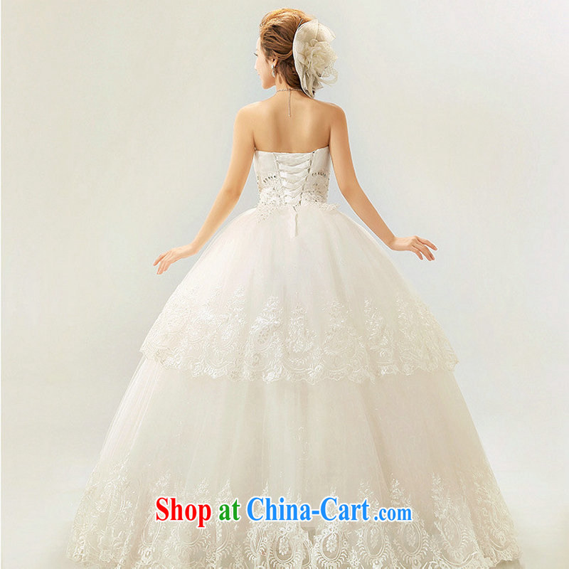 Optimize Hung-Princess bride 2014 new Korean version wiped his chest luxury lace, waist straps wedding dresses XS 7082 m White XXL, optimize, and shopping on the Internet