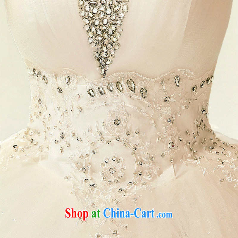 Optimize Hung-Princess bride 2014 new Korean version wiped his chest luxury lace, waist straps wedding dresses XS 7082 m White XXL, optimize, and shopping on the Internet