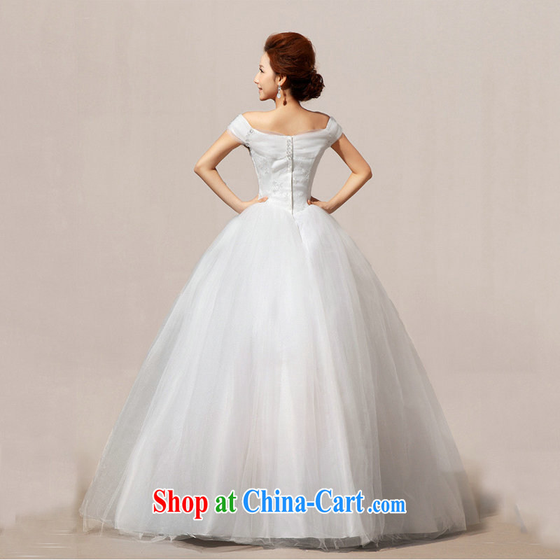 Optimize Hong-Xia new Korean double-shoulder with marriages graphics thin a field shoulder wedding canopy skirts female XS 7085 M white XXL, optimize, and shopping on the Internet