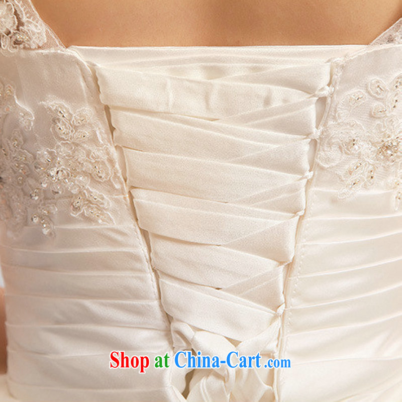 Optimize Hung-Korean video thin shoulders wedding tie-lace a Field shoulder with bridal wedding dress XS 7088 m White S, optimize, and shopping on the Internet
