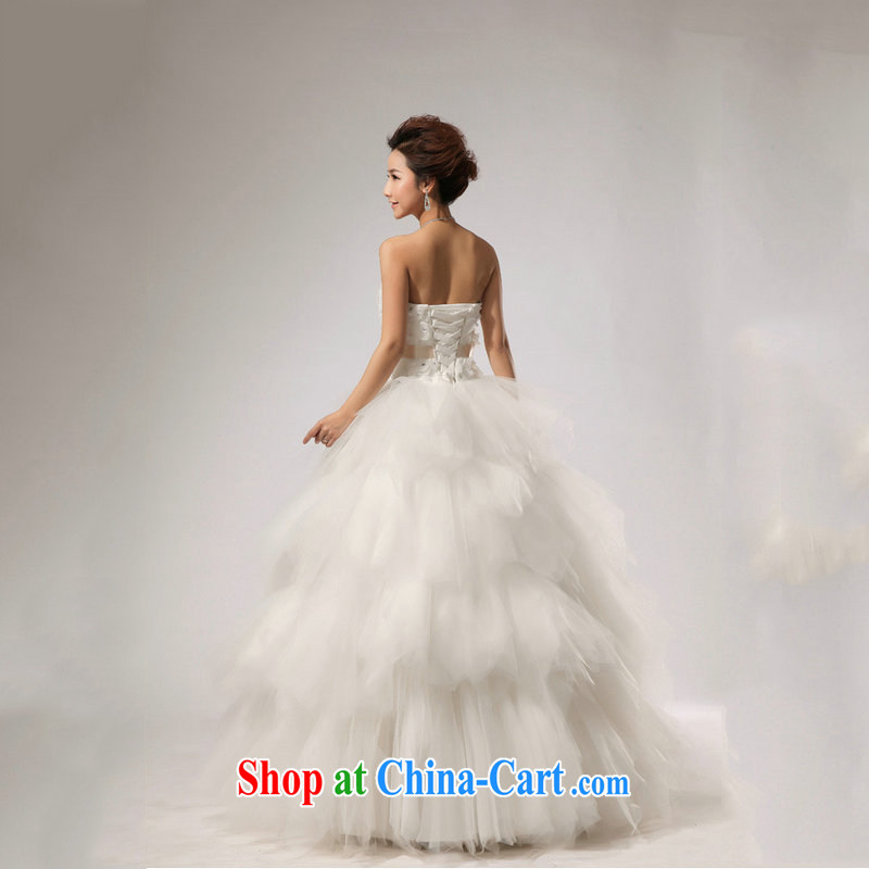 Optimize Hung-wedding dresses new 2014 spring and summer fashion marriages Korean wiped his chest strap with wood drill large Code women 7087 XS white XXL, optimize, and shopping on the Internet