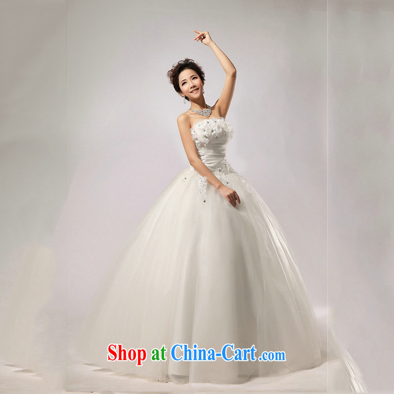 Optimize video 2014 new spring Korean Beauty graphics thin smears chest wedding dresses with straps to align paragraph 7102 XS white XXL