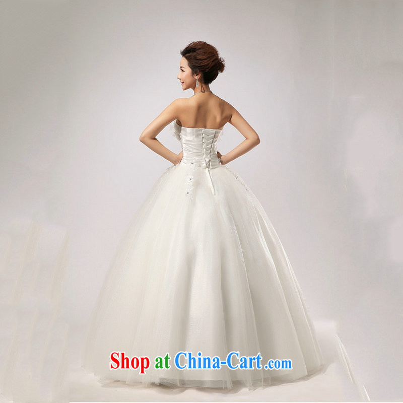 Optimize video 2014 new spring Korean Beauty graphics thin smears chest wedding dresses with straps to align paragraph 7102 XS white XXL, optimize, and shopping on the Internet