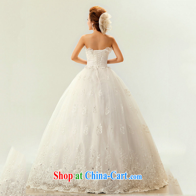 Optimize video wedding dresses new 2014 summer Korean bridal white beauty with parquet drill wiped her chest XS 7091 M white XXL, optimize, and shopping on the Internet