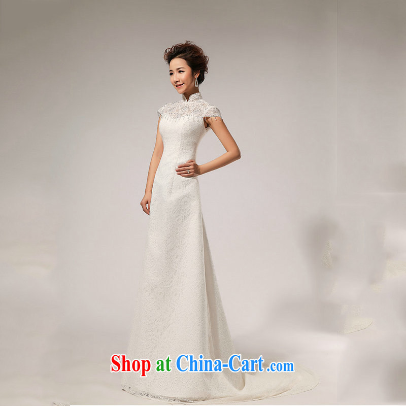 Optimize Philip Wong Yu-hong 20,151 field shoulder crowsfoot wedding beauty lace tail graphics thin-waist XS 7095 m White XXL, optimize, and shopping on the Internet