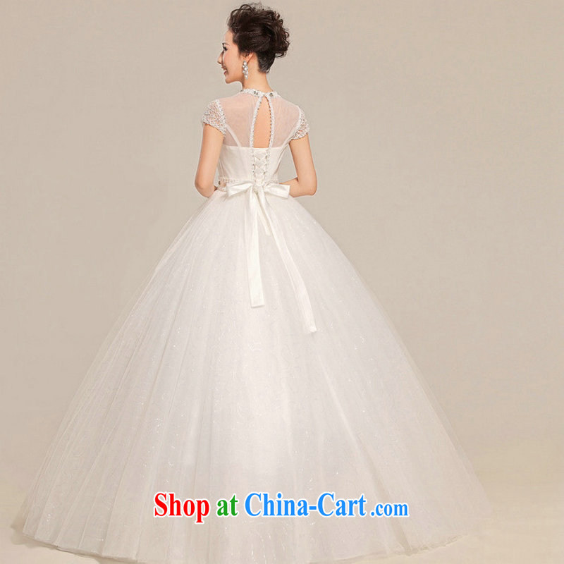Optimize Hung-wedding dresses 2014 new Korean sweet fresh flowers package shoulder-neck shaggy dress with straps wedding XS 7104 white XXL, optimize, and shopping on the Internet