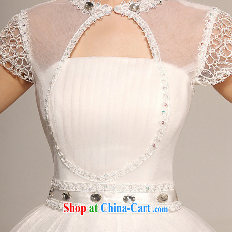 Optimize Hung-wedding dresses 2014 new Korean sweet fresh flowers package shoulder-neck shaggy dress with straps wedding XS 7104 white XXL, optimize, and shopping on the Internet