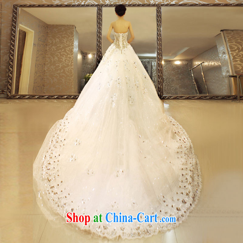 Vladimir Putin, and the wedding dresses, the US married arts 2015 new Korean wiped chest Princess skirt water drill tail HT 7116 bridal wedding upper crystal diamond, with resin drill - with XXL, Jimmy married arts, shopping on the Internet