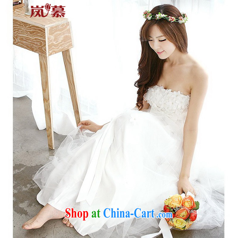 LAURELMARY sponsors the 2015 new Korean high-waist, bow-tie pregnant women wedding dresses white Custom size (please contact customer service, sponsors, and shopping on the Internet