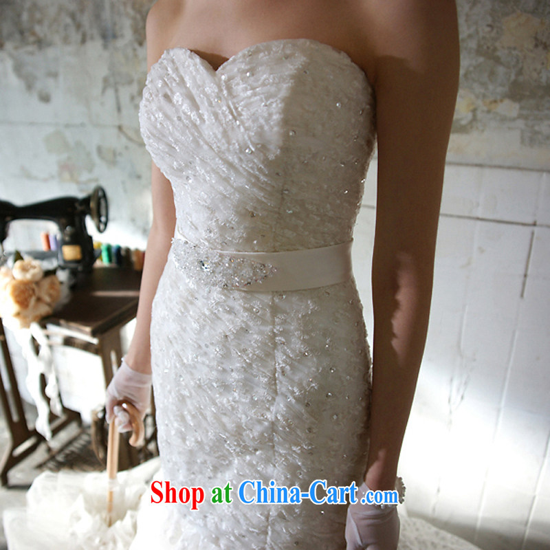 LAURELMARY sponsors the 2015 new crowsfoot cultivating the pockets and full lace small tail wedding ivory Custom size (please contact Customer Service), sponsors, and shopping on the Internet