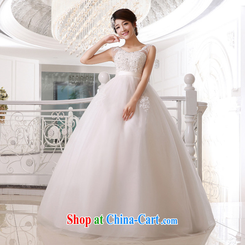 There is embroidery bridal 2015 bridal wedding high-waist wedding dresses double-shoulder strap pregnant women with white made no refunds or exchanges, embroidered bridal, shopping on the Internet