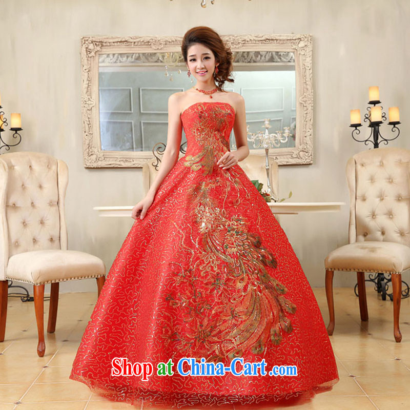 There is embroidery bridal Phoenix New wedding service a large Code Red bridal toast service performance service wedding night tie-down dress graphics thin red made no return, no embroidery bridal, and shopping on the Internet