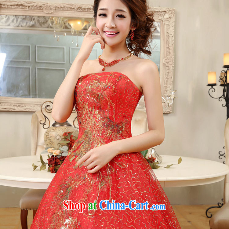 There is embroidery bridal Phoenix New wedding service a large Code Red bridal toast service performance service wedding night tie dress graphics thin red made final pictures, price, brand platters! Elections are good character, the national distribution, so why buy now enjoy more preferential! Health