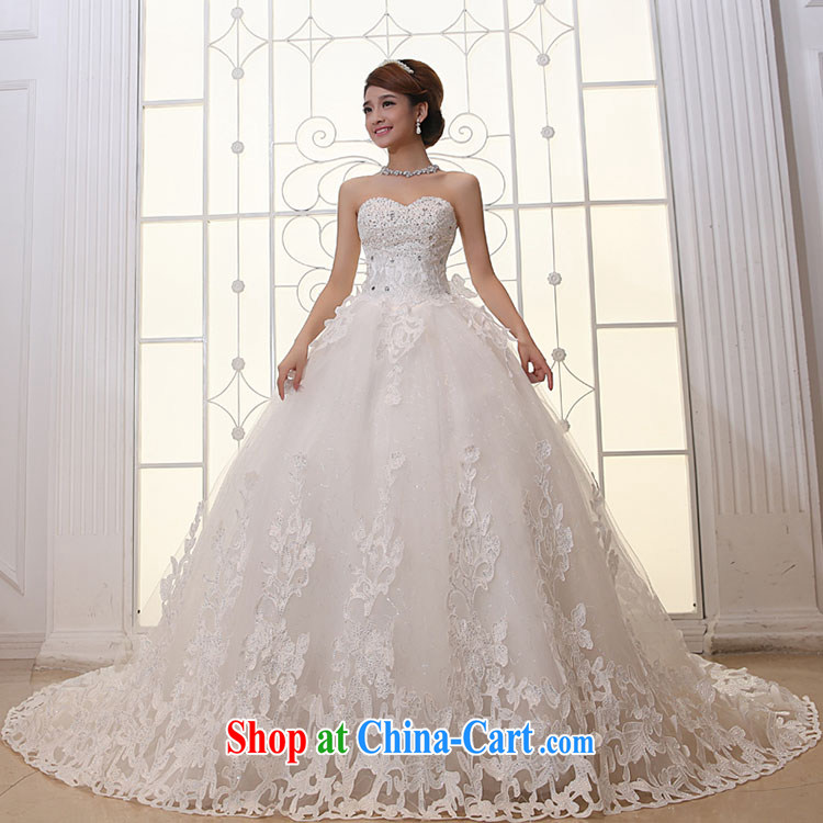 There is embroidery bridal 2015 spring new Korean Korean style elegant Korean sweet Princess tail wedding dresses white, is by no means embroidered bridal, shopping on the Internet