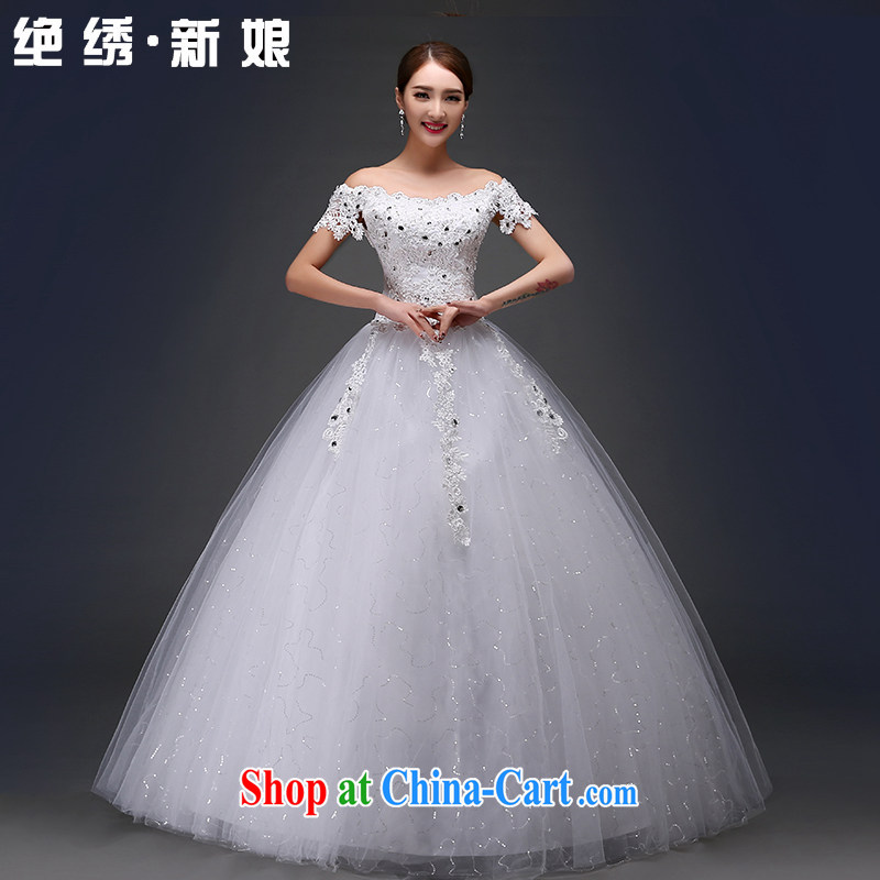 There is embroidery bridal a field package shoulder wedding dresses new 2015 autumn Openwork lace Korean version retro tie-in with wedding dresses made is not returned.