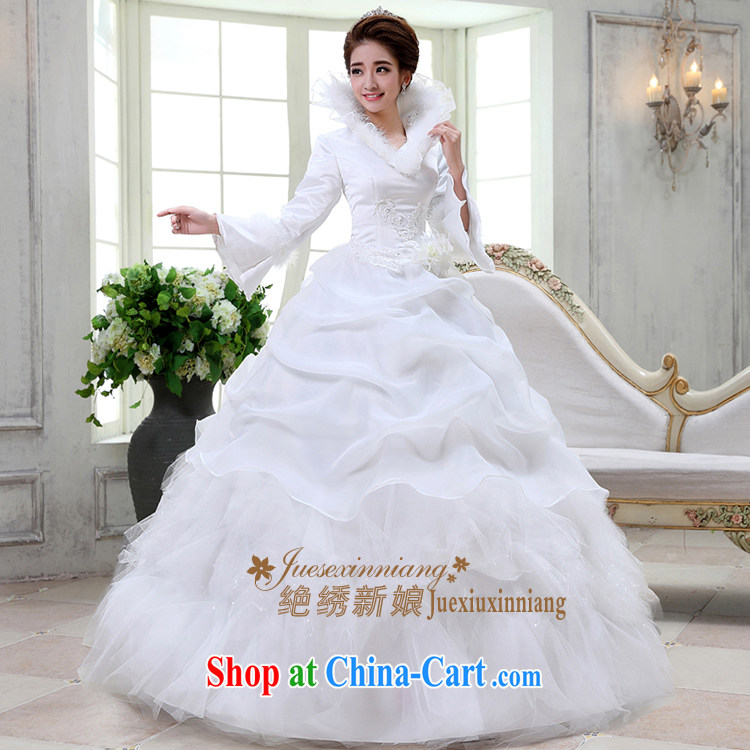 There is a bride Korean Korean-style sweet with marriage autumn and winter long-sleeved shaggy skirts elegant Hyun-sook wedding White made pictures, price, brand platters! Elections are good character, the national distribution, so why buy now enjoy more preferential! Health
