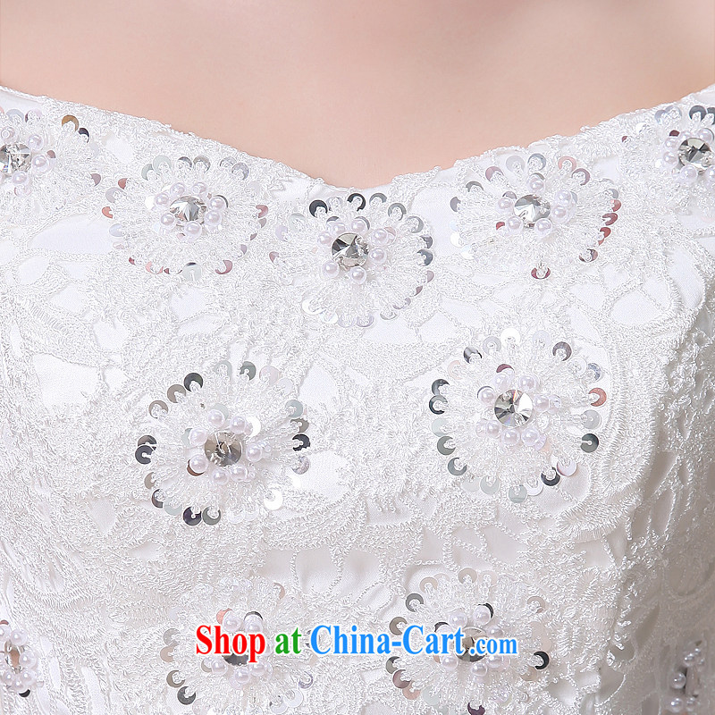 It is not a winter bride Korean dress 2015 new Princess shaggy skirt the Field shoulder wedding dresses White made no return, no embroidery bridal, shopping on the Internet