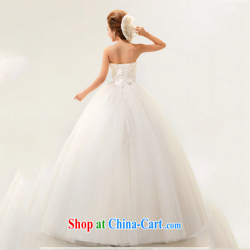 Optimize Hung-stylish new erase chest Luxury Water drilling, with wedding Princess Korean wedding dresses video thin graphics high XS 7166 M white S, optimize, and shopping on the Internet