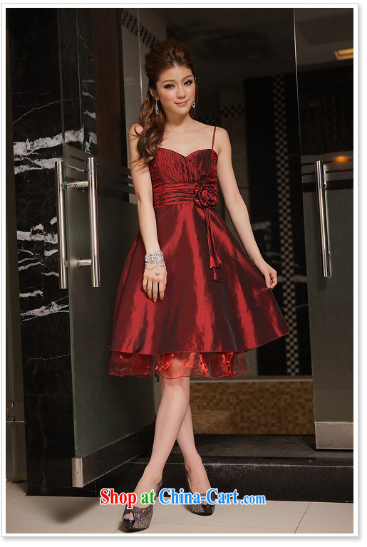 spring and summer are obsessed with touching the fold manually take dress dresses wine red XXXL pictures, price, brand platters! Elections are good character, the national distribution, so why buy now enjoy more preferential! Health